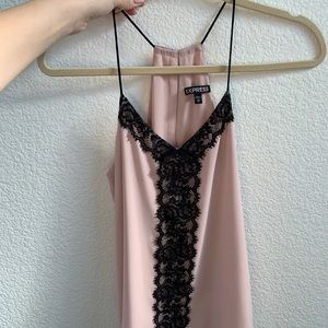Pink/black Lace Top